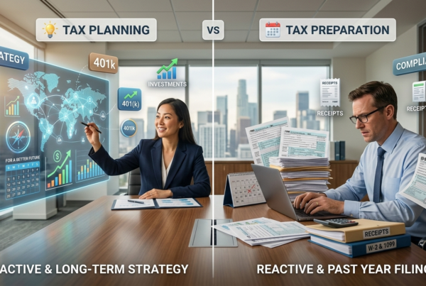 Tax Planning vs Tax Preparation
