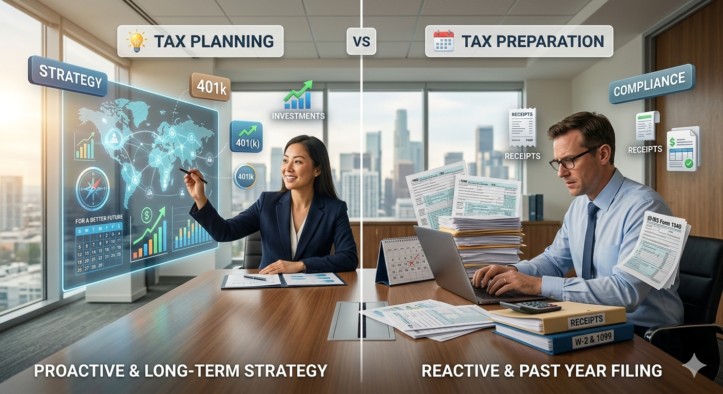 Tax Planning vs Tax Preparation